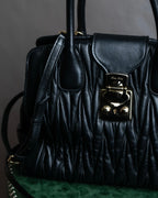 "MIU MIU" Matelasse design 2way leather bag