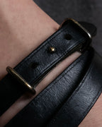 "HERMES" Layered design leather belt