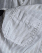 "Christian Dior" 90's Logo engraved striped shirt