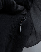 "MCQ Alexander McQueen" 06-10's Puffed sleeve gathered georgette long dress