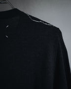 "Maison Margiela" 15AW deconstructed hand-stitched crewneck knit
