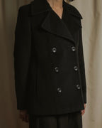 Abrigo doble botonadura estilo pea coat de los años 90-00 de "Max Mara"