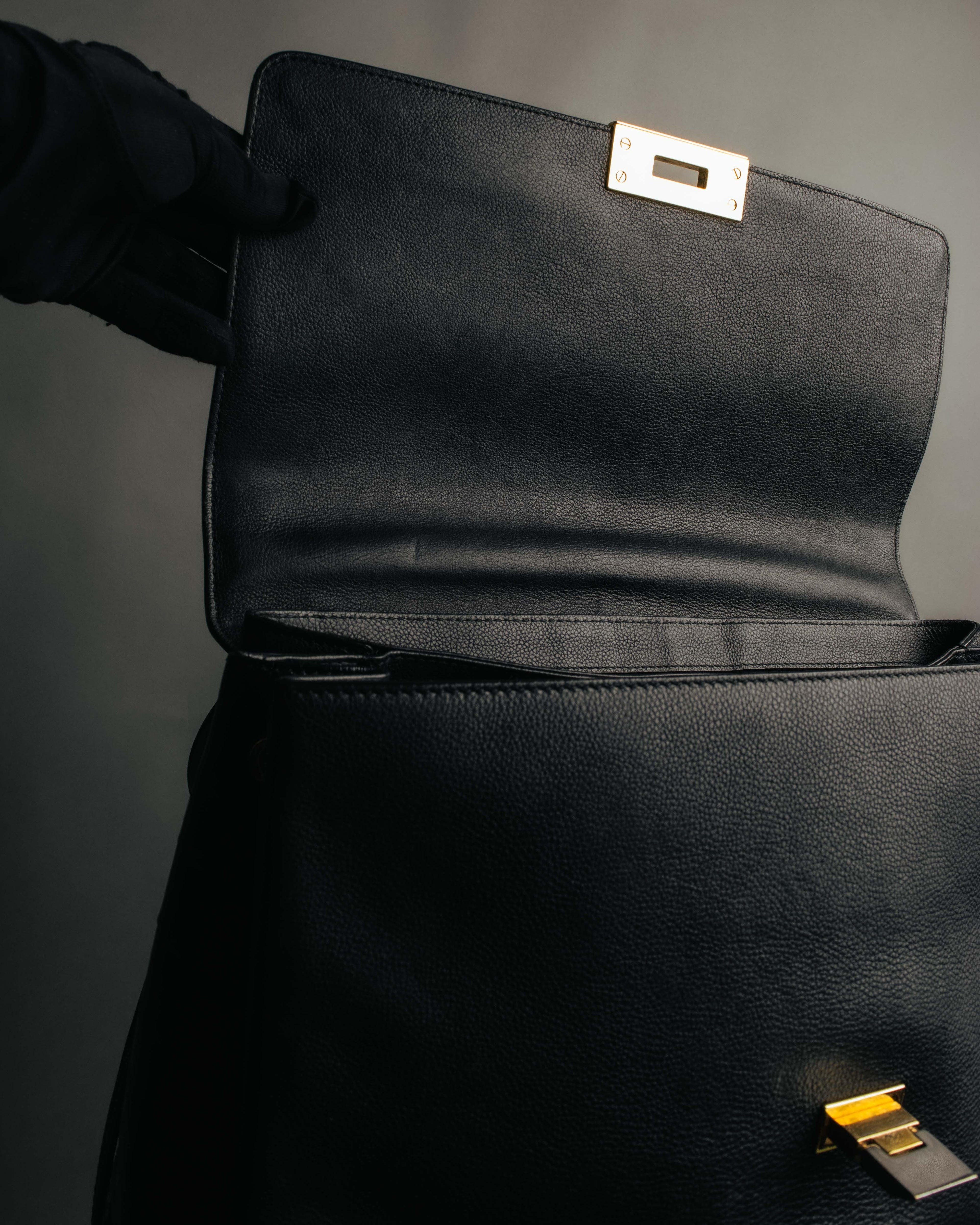 -SPECIAL- “BALENCIAGA” 2013-17 Le dix mixed leather shoulder bag
