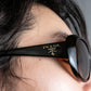 "PRADA" Butterfly frame logo engraved sunglasses