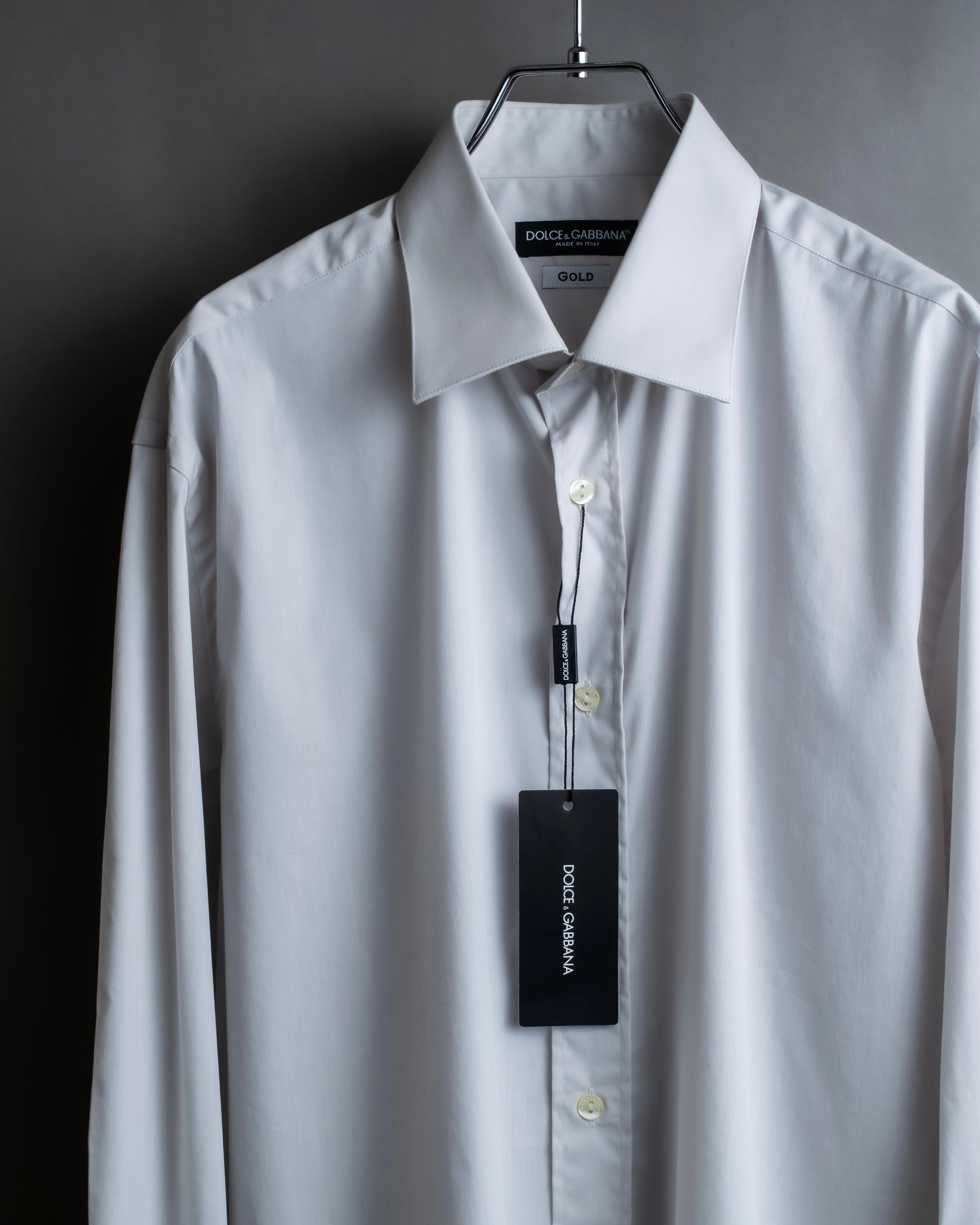 "DOLCE & GABBANA" Cuff logo engraved oversized shirt