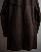 "BURBERRY" Subdued tone military detail mid-length trench coat
