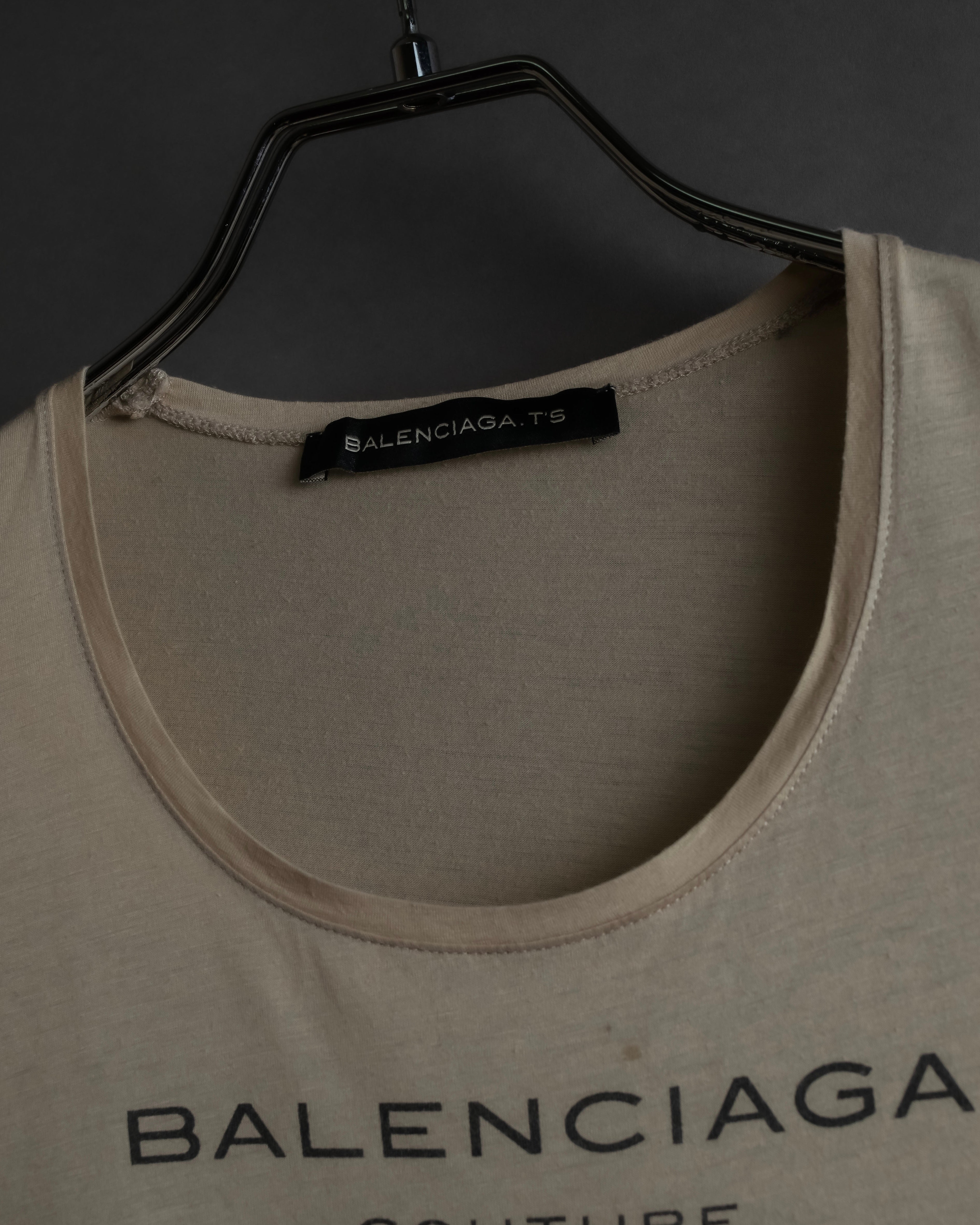 "BALENCIAGA" Painting graphic logo engraved T-shirt