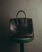 "Yves Saint Laurent" 90's-00's Classic textured leather structured top handle bag