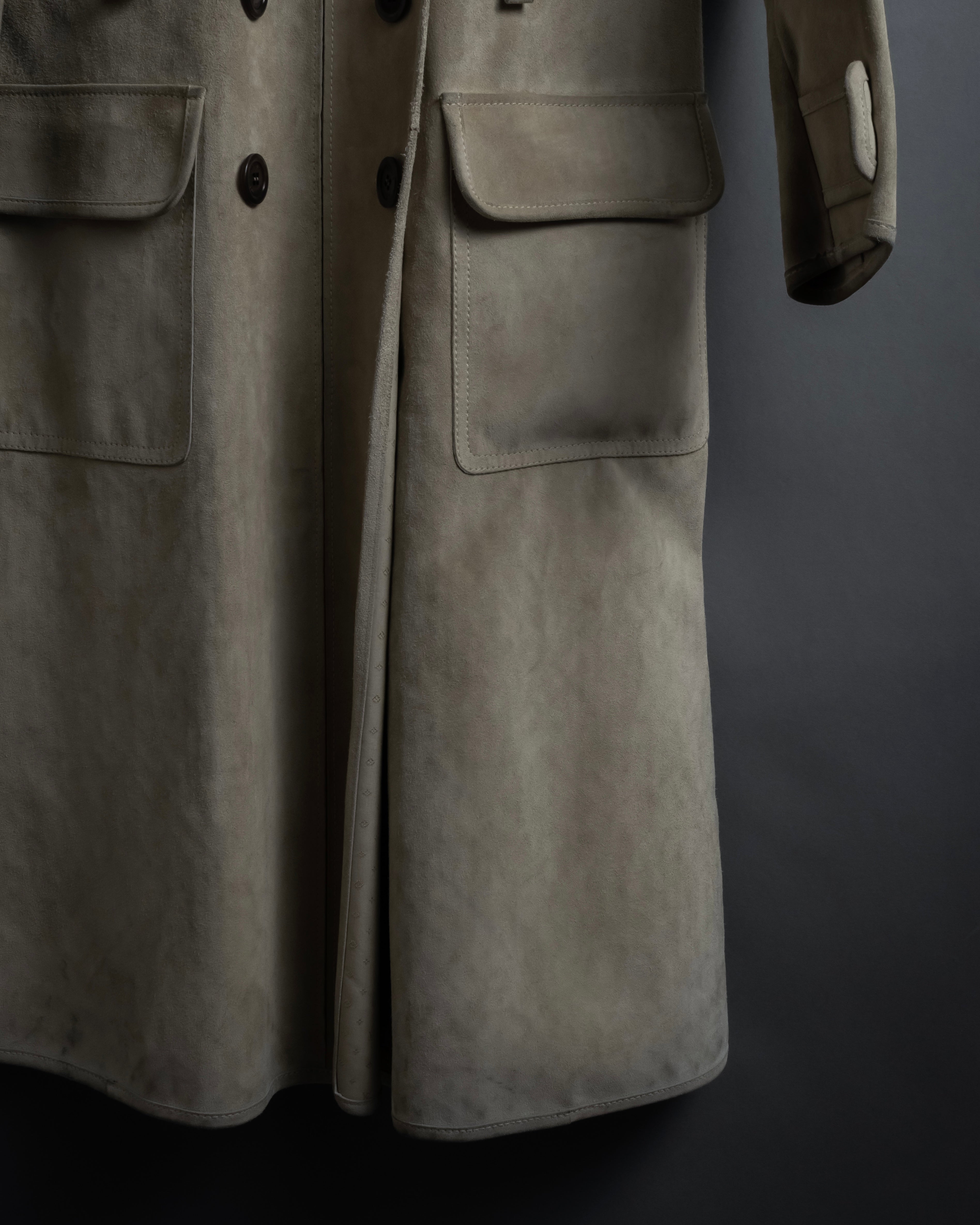 "LOUIS VUITTON" 00's Marc Jacobs period double-breasted suede coat