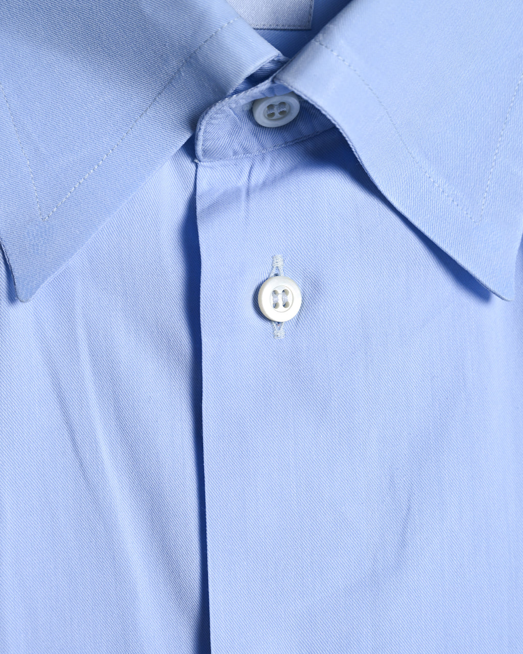 ARMANI COLLEZIONI/ Snap Button-down Oversized Dress Shirt Light Blue