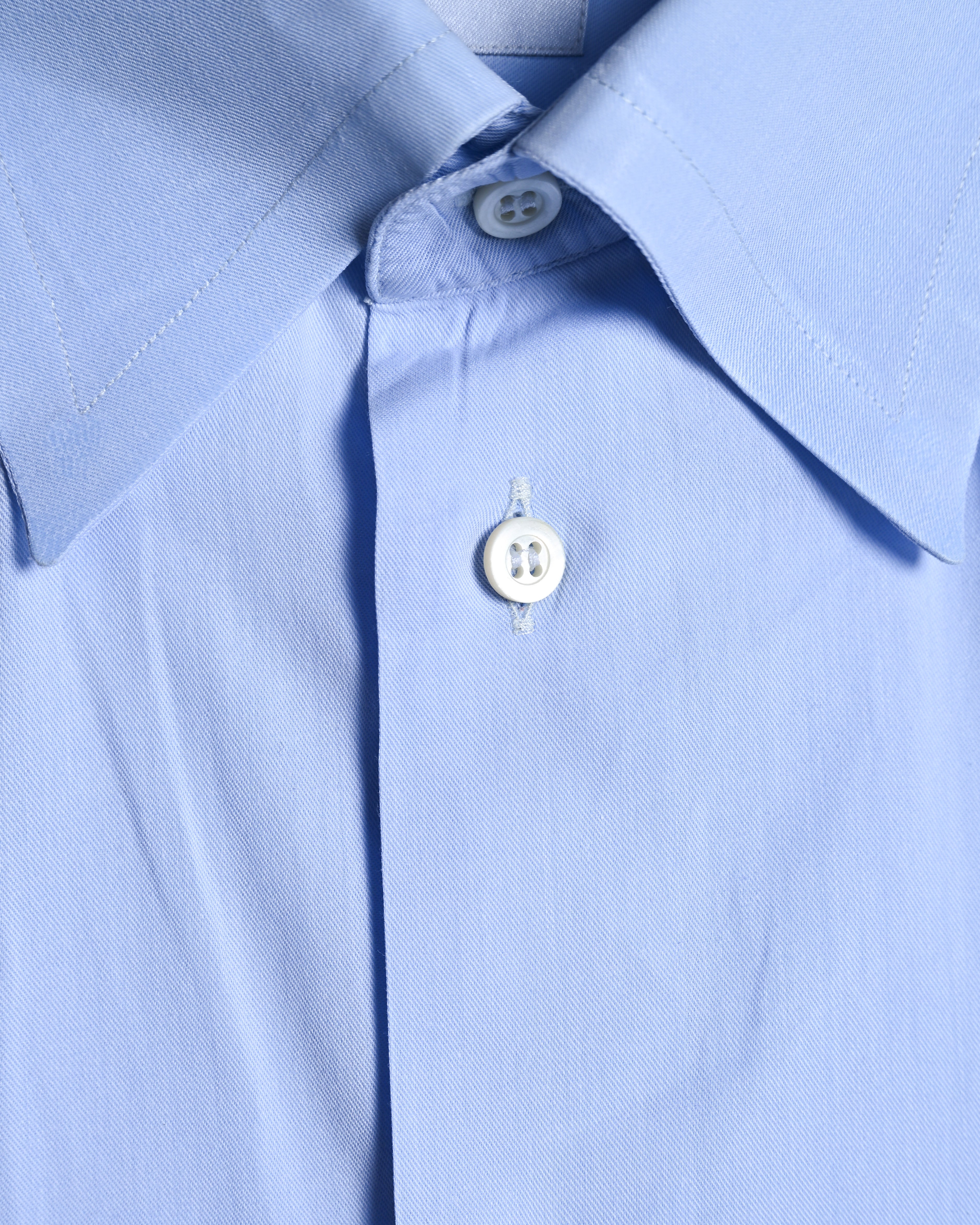 ARMANI COLLEZIONI/ Snap Button-down Oversized Dress Shirt Light Blue