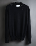 "Maison Margiela" 15AW deconstructed hand-stitched crewneck knit
