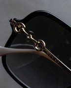 "GUCCI" Horsebit motif temple design big square frame sunglasses