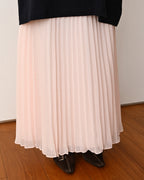 Self-Portrait/ Romantic Chiffon Pleated Skirt Pale Pink