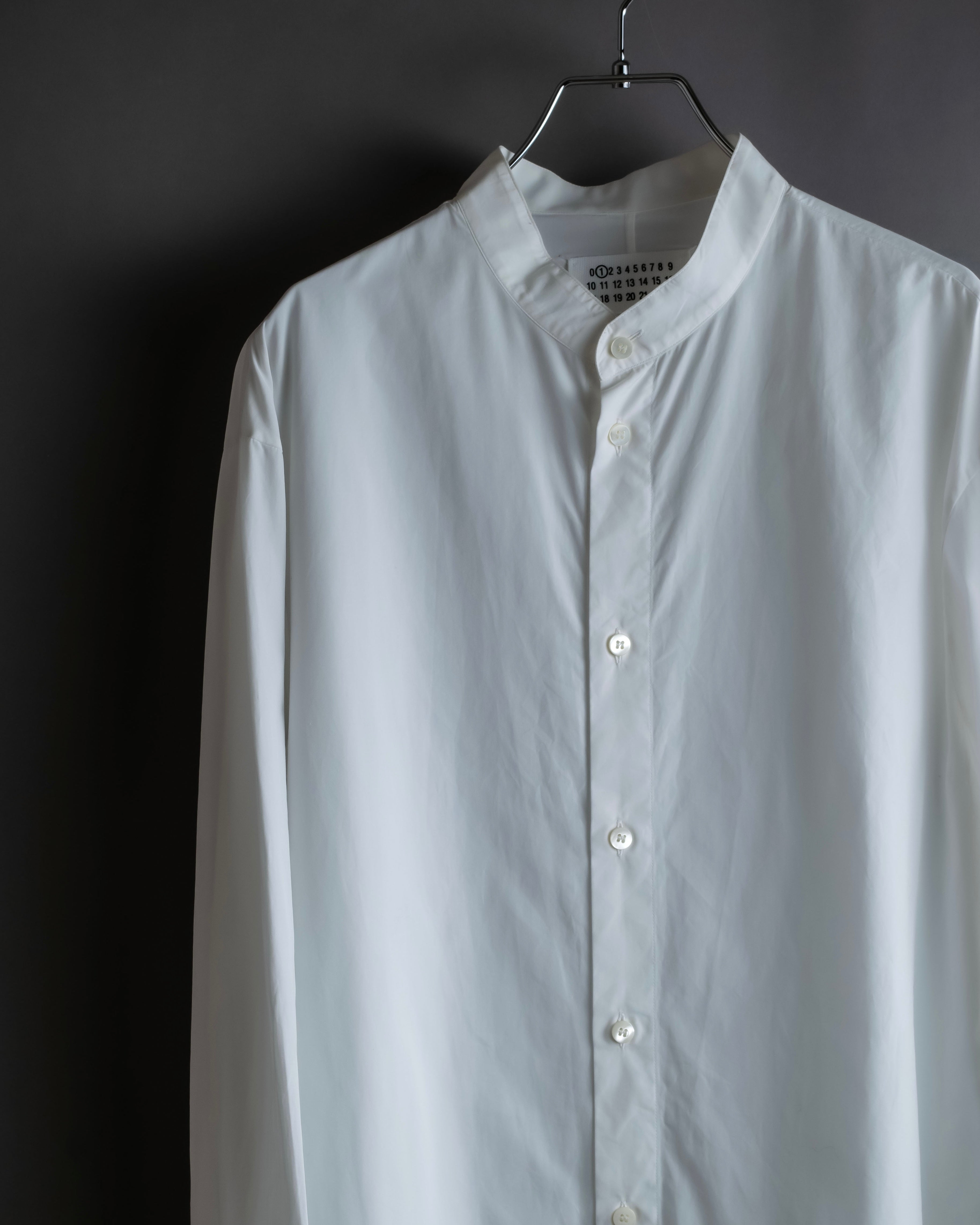 "MAISON MARGIELA" 18AW No-collar design Super long shirt