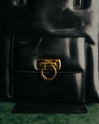 “Salvatore Ferragamo“ 1998-2003 Gancini patent leather handbag
