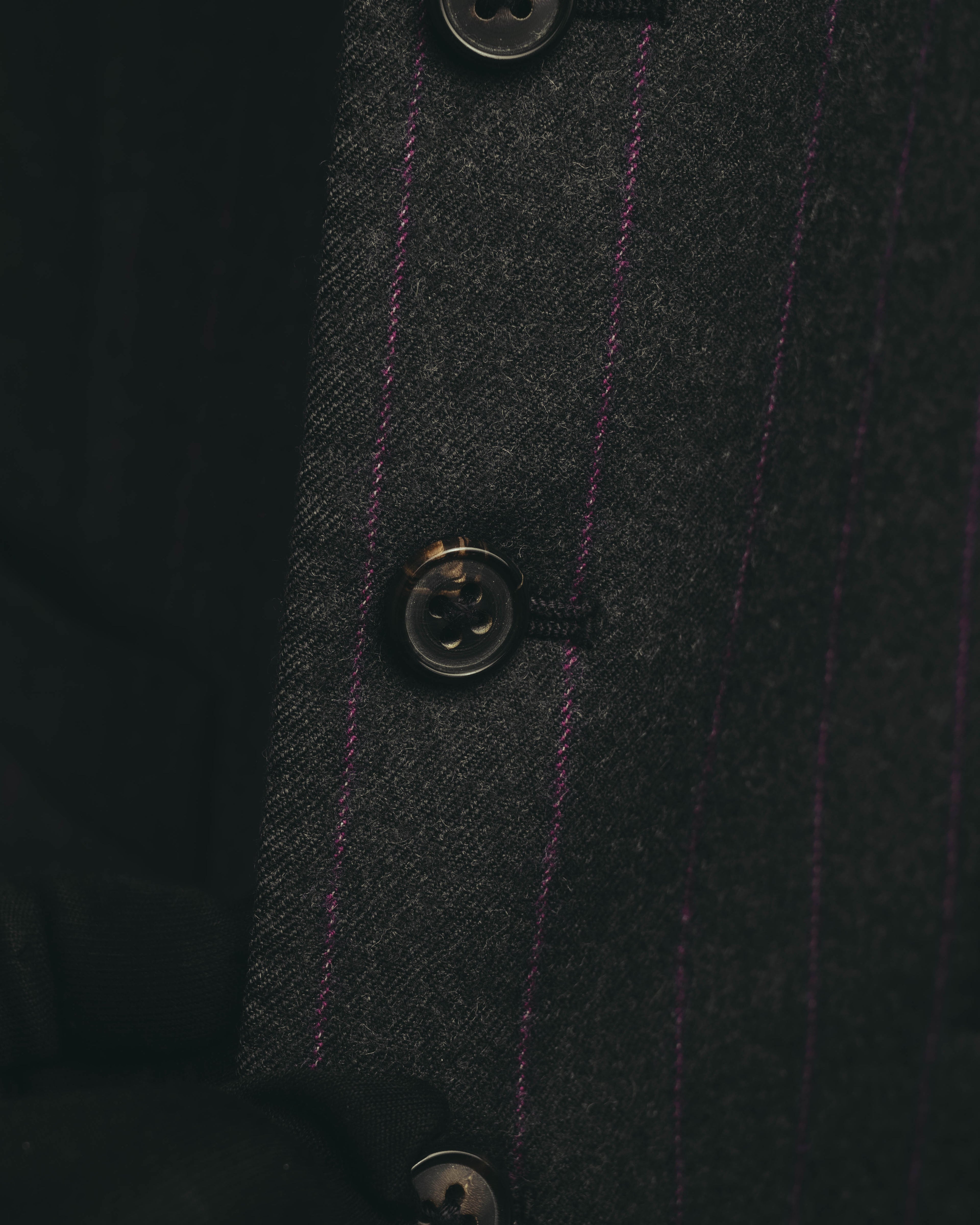 -SPECIAL- “HERMES” 2007-2009 Super 100s pinstripe tailored long gilet