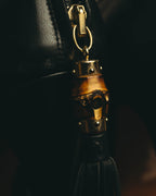 -SPECIAL- "Gucci" 10's Vintage bamboo tassel leather platform booties