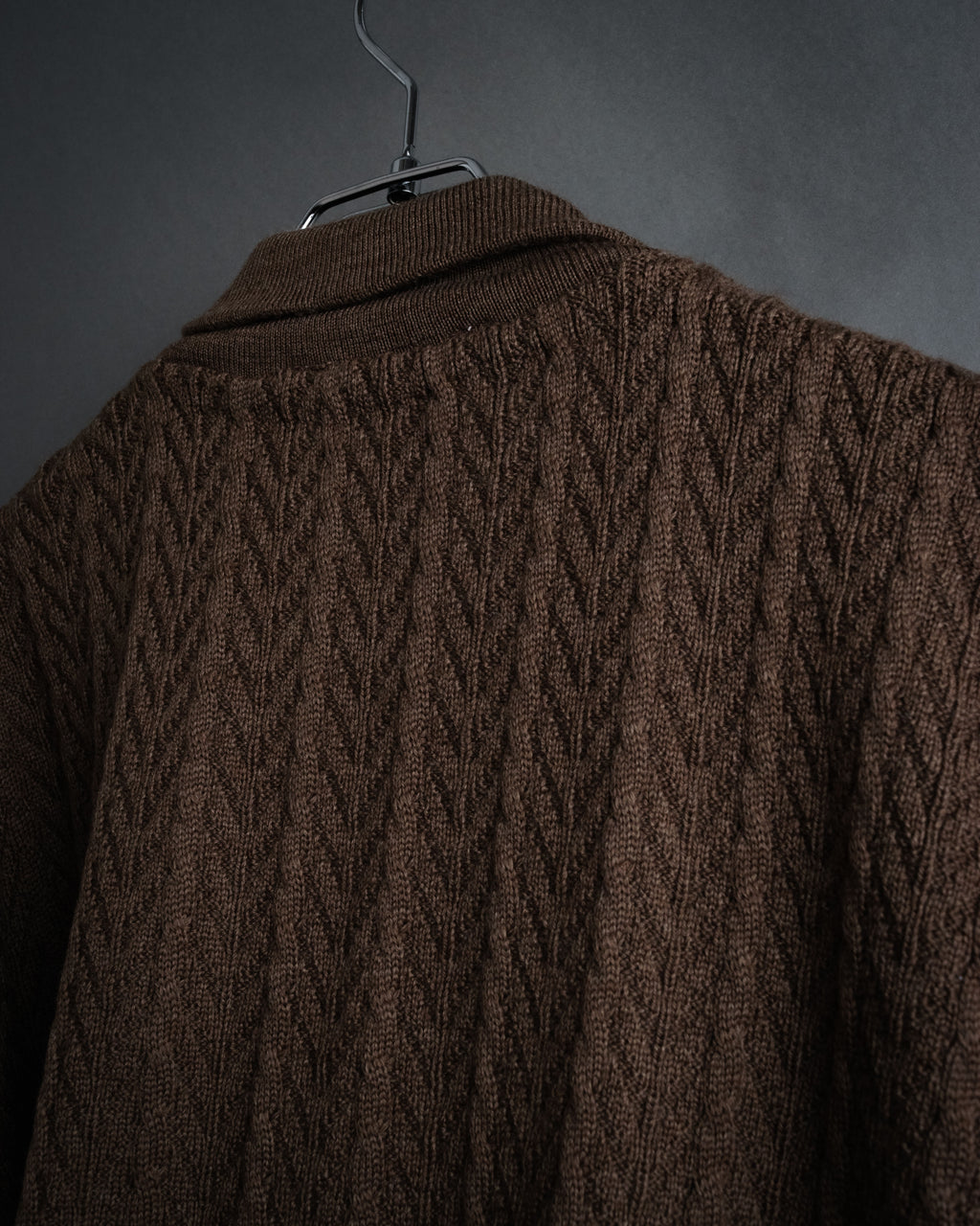 “Christian Dior SPORTS” 90’s Shawl collar cable knit cardigan