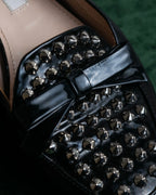 "MIU MIU" Stud＆ribbon design metal heel pumps