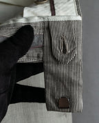 "HERMES" Cotton linen wide tapered slacks