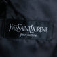 "YVES SAINT LAURENT" Peaked lapel double breasted tailored jacket ＆wide tapered slacks striped set up