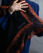"Christian Dior" Botanical print large stole