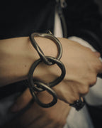 -SPECIAL- “Jean Paul Gaultier” 90’s-00’s sculptural gunmetal loop bracelet