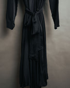 -MOOD Vintage Collections-
90’s Asymmetric stripe stitch long dress