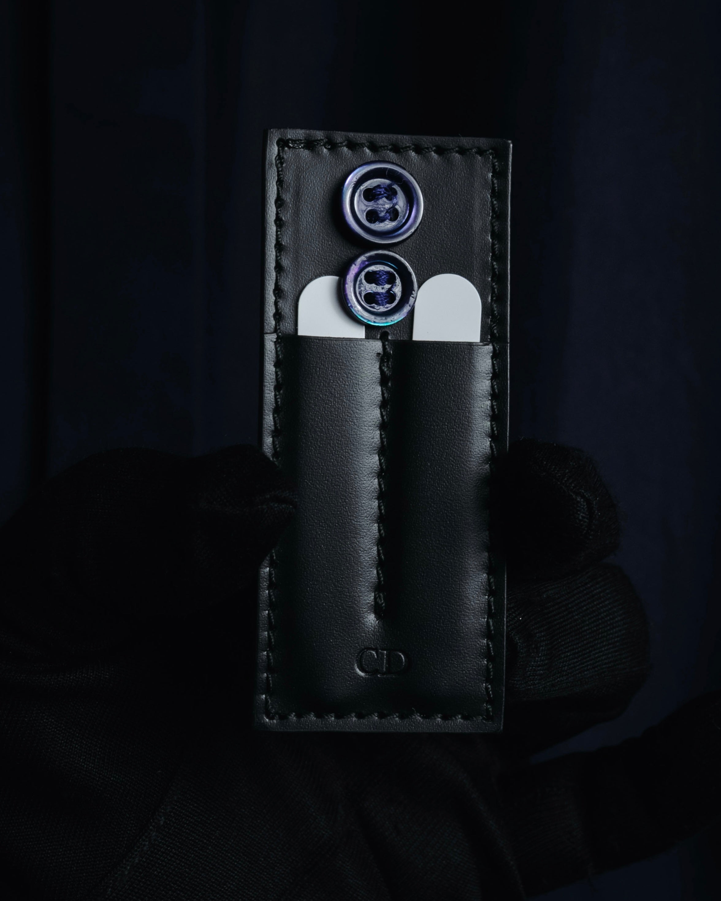 "Dior" 2017 AW Minimal fly-front bee-embroidered shirt