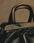 -SPECIAL- “GUCCI“ 90’s-00’s Structured frame gathered leather handbag