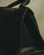 -SPECIAL- “FENDI” 80’s-90’s Coat of arms embossed whipstitched leather handbag