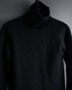 "Y’s" 17AW textured turtleneck knit sweater