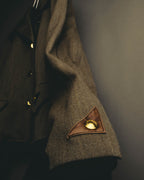 –SPECIAL– "Hermès" 70's-80's Equestrian wool tailored jacket