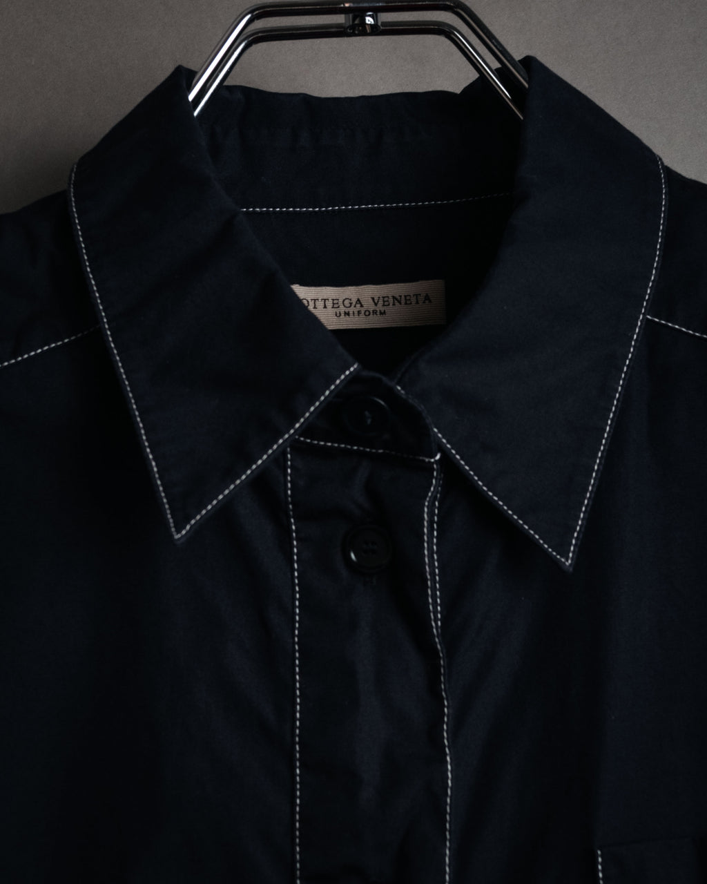 “BOTTEGA VENETA” 2010’s contrast stitch uniform cotton shirt