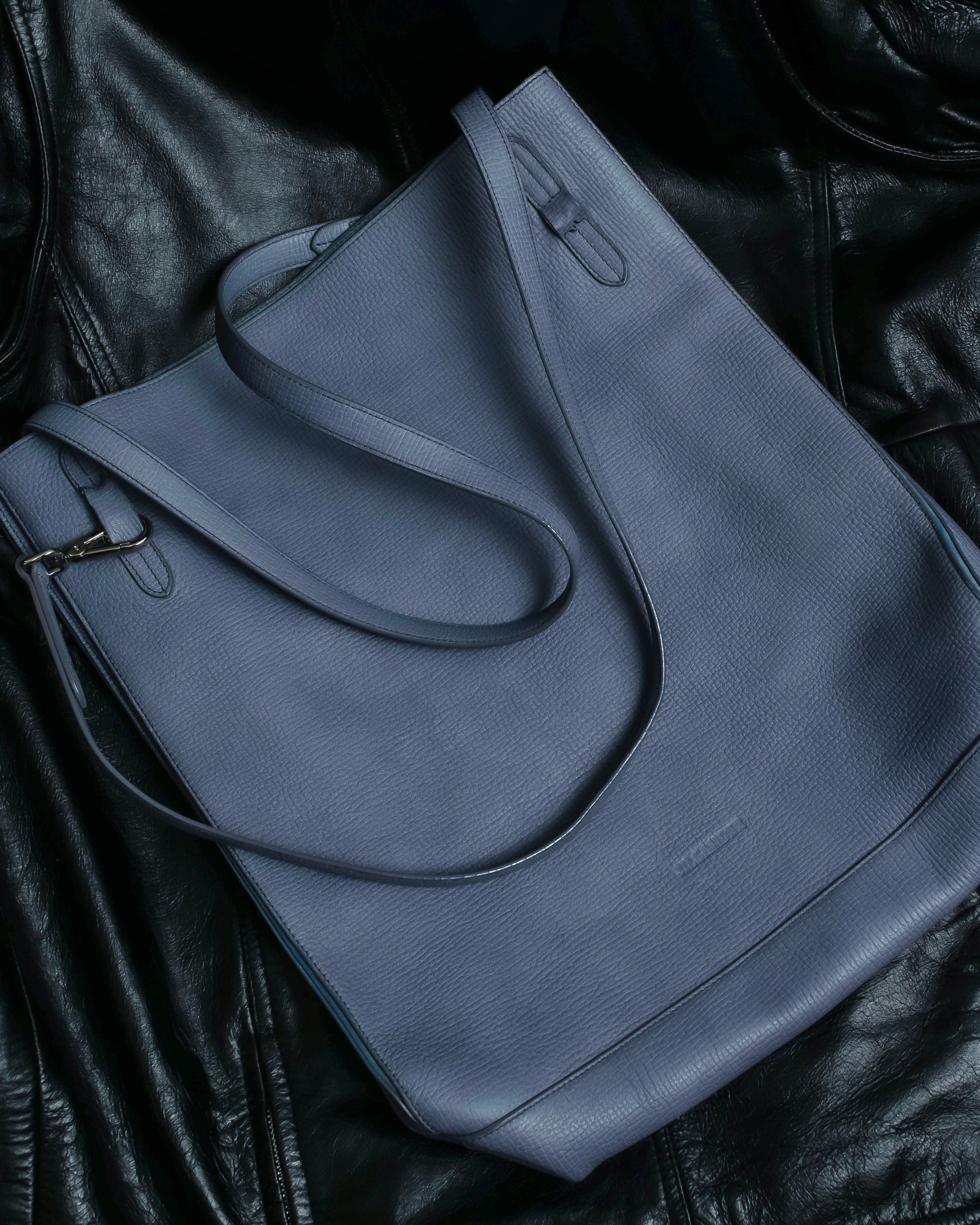 “JIL SANDER” beautiful sky blue leather shoulder bag