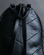 "DIESEL" Decorative zip design leather backpack