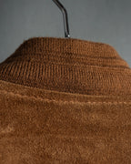 "SEAHOP" Ribbed design suede leather blouson