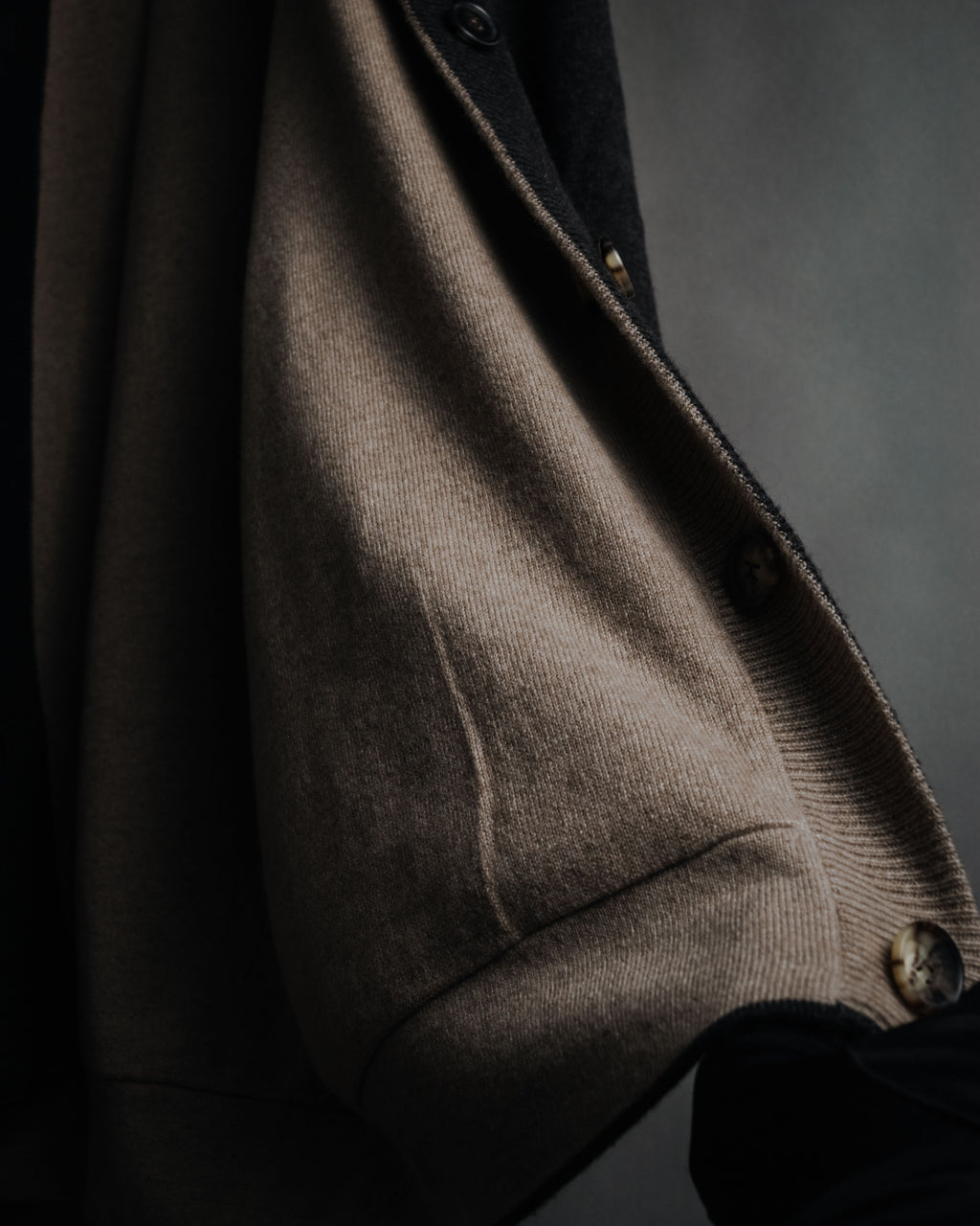 –SPECIAL– "HERMES" 90’s-00’s Double-faced reversible linen cotton cardigan