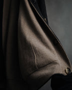 –SPECIAL– "HERMES" 90’s-00’s Double-faced reversible linen cotton cardigan