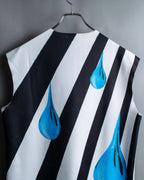 "RAF SIMONS" 14ss Neoprene graphic sleeveless T-shirt