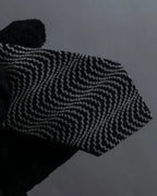 "GIORGIO ARMANI" Finely swaying wave pattern necktie