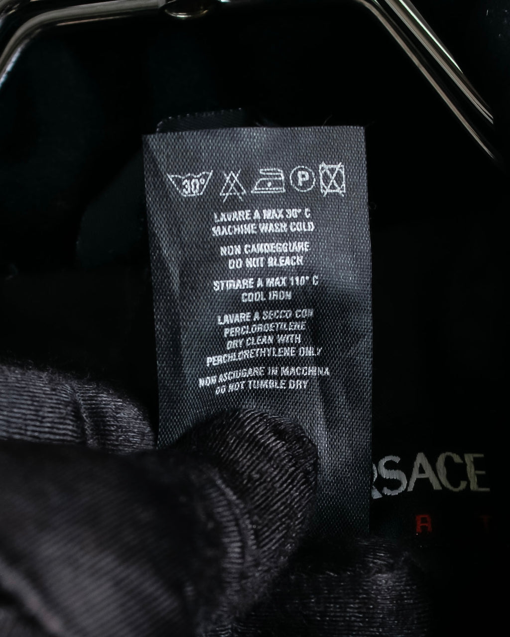 "VERSACE sport"
Stand collar double zipper suede blouson