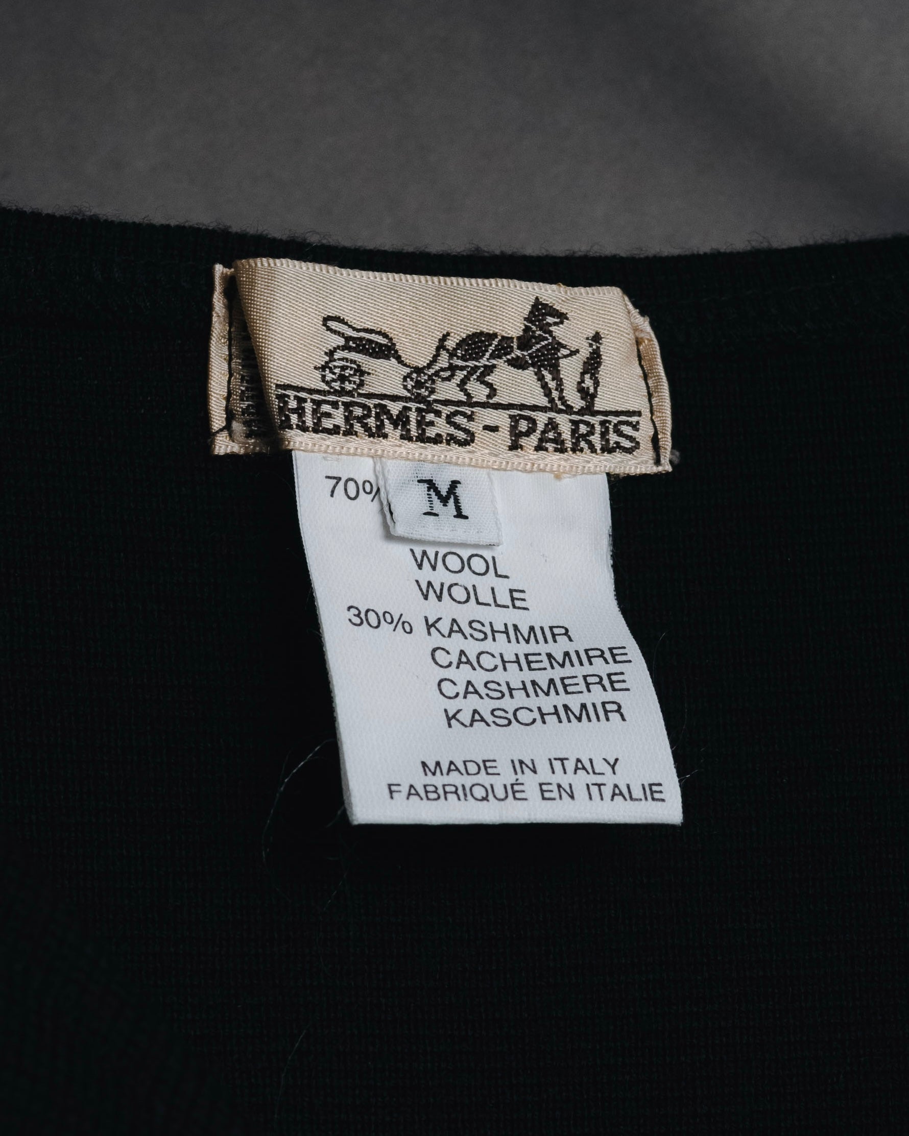 "HERMES" 00’s Minimal wool cashmere crewneck knit