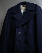 "BURBERRY BRIT" Double breasted wool melton pea coat