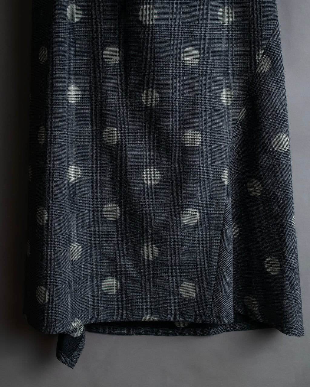 "YOHJI YAMAMOTO +NOIR" Large polka dot pattern flared skirt