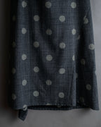 "YOHJI YAMAMOTO +NOIR" Large polka dot pattern flared skirt