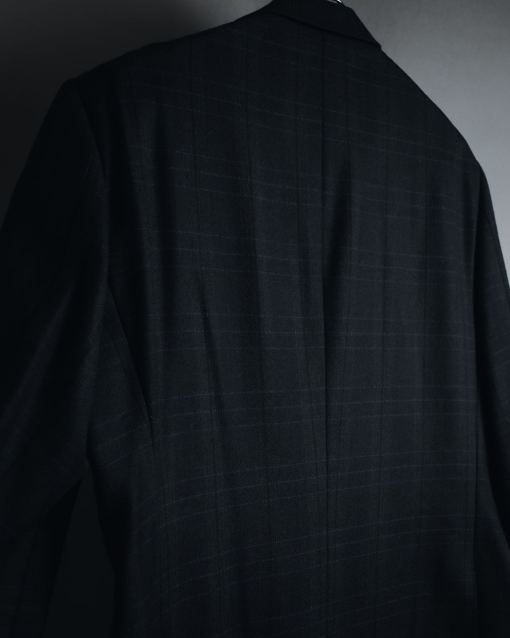 "Burberrys" 90’s dark check wool cashmere blend tailored jacket