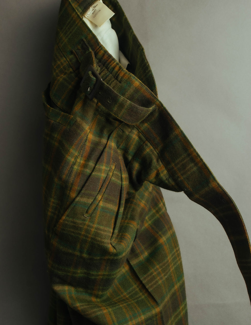 "Christian Dior" 80's-90's Wool plaid blouson and trousers set