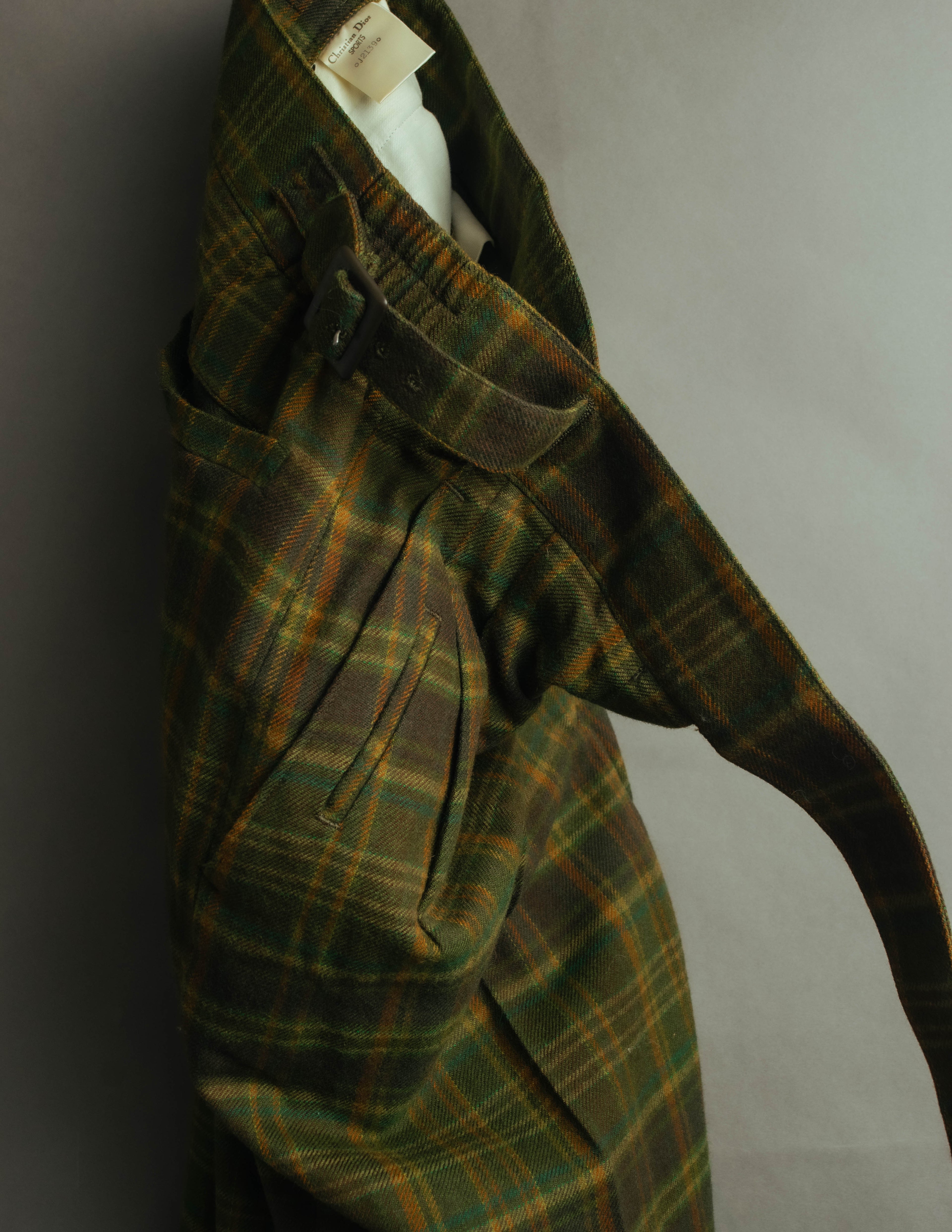 "Christian Dior" 80's-90's Wool plaid blouson and trousers set